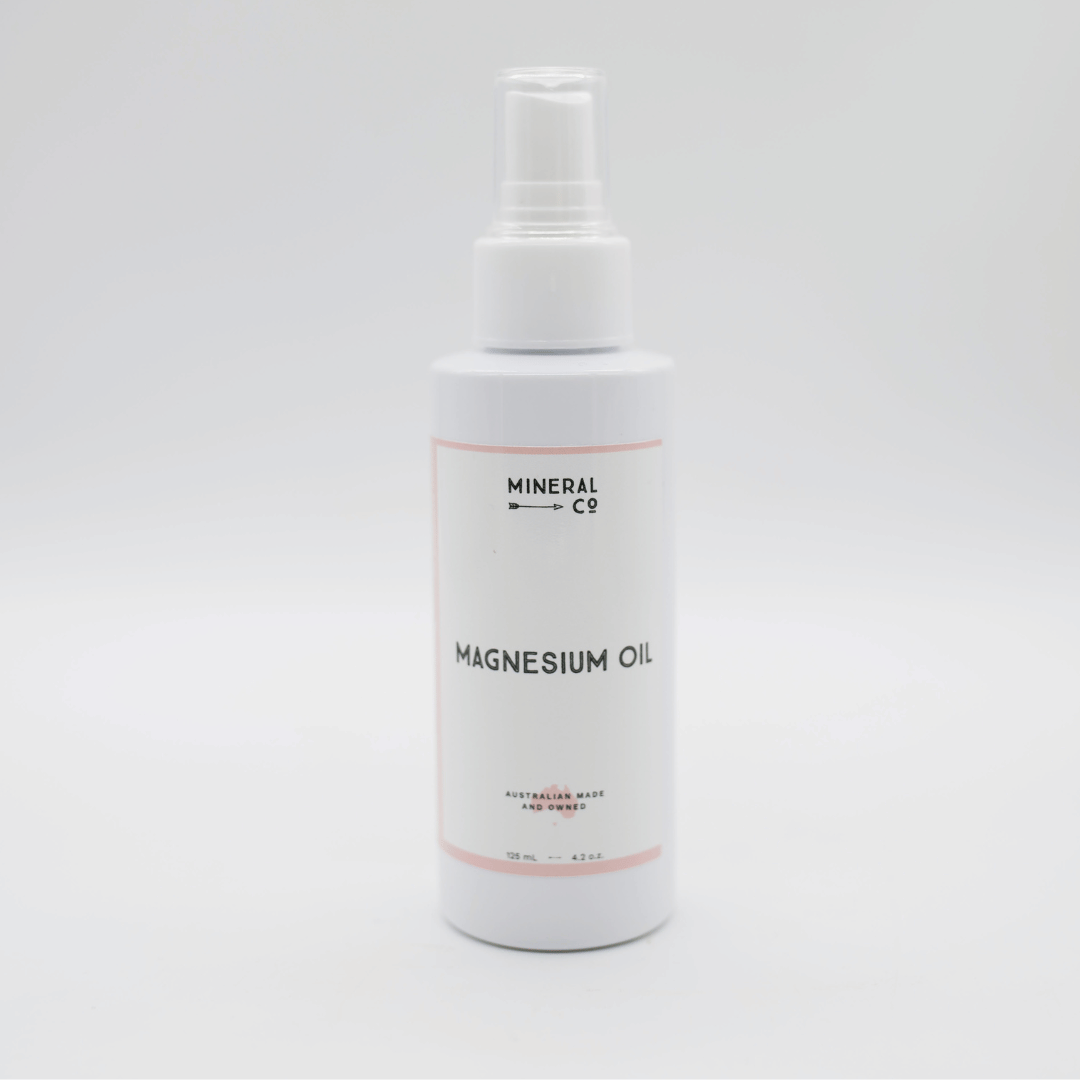 Magnesium Oil Spray bottle on white background